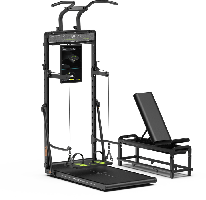 +Pull-up Assist System
• D1 Bench
• Training Mat
• Barbell Pad
• Pilates Loop(Pair)
• Safety Spotter Arms(Pair)